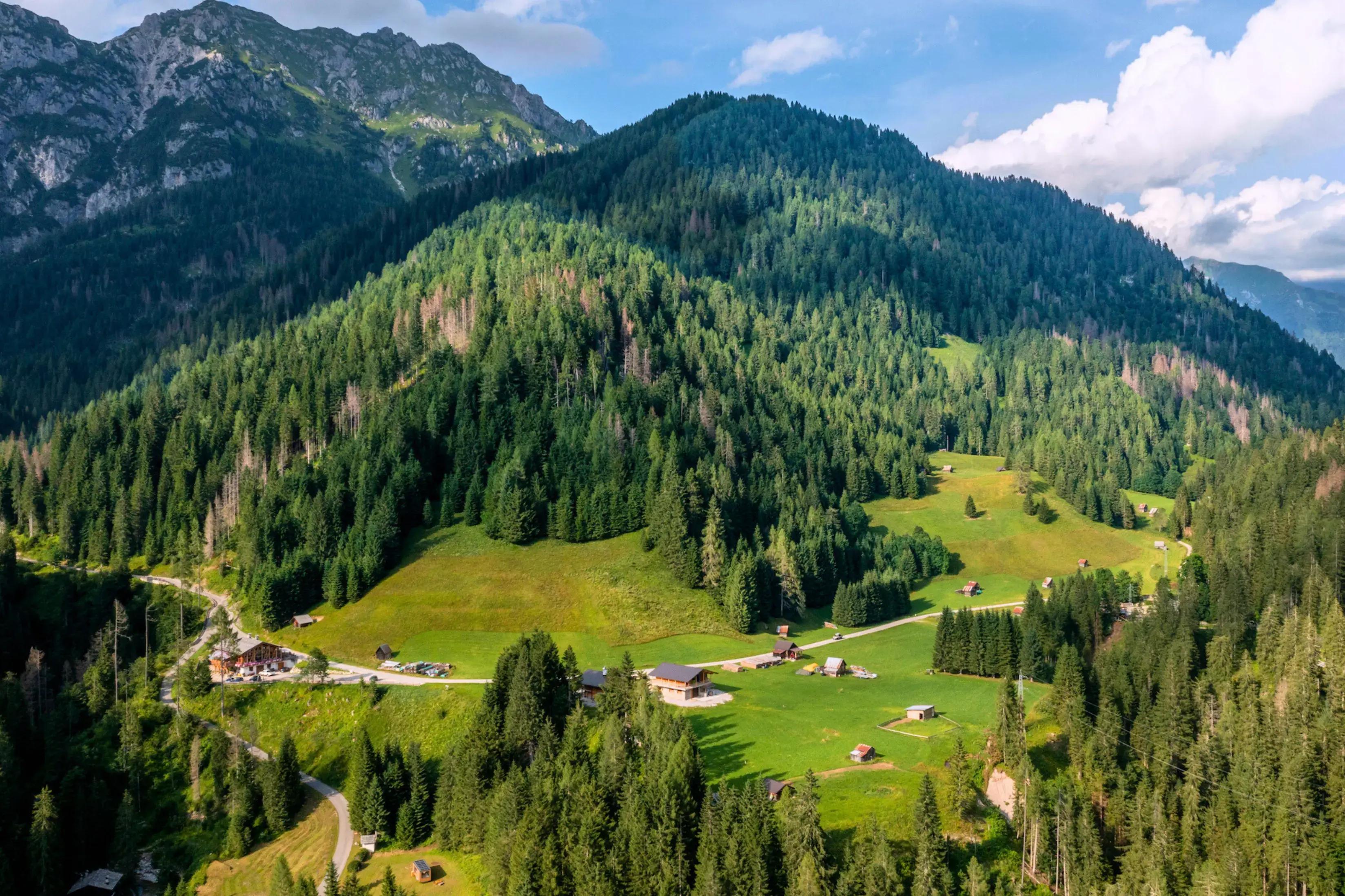 panorama sulle dolomiti, a sappada, udine